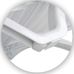 Ensemble de 10 chaises longues blanc aqua