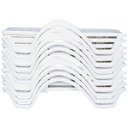 Ensemble de 10 chaises longues Havana blanc