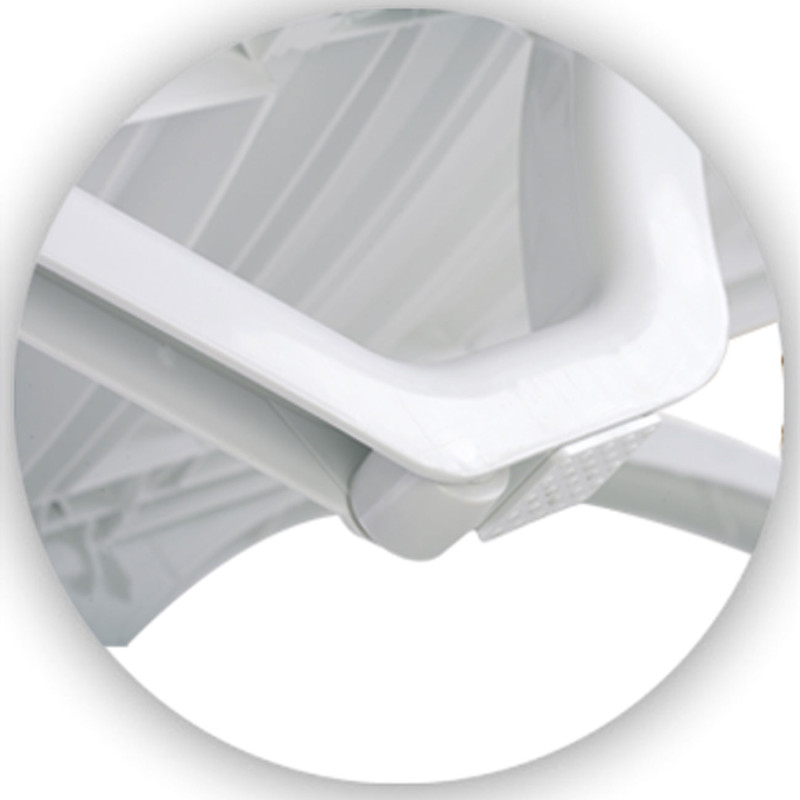 Ensemble de 4 chaises longues Aqua blanc