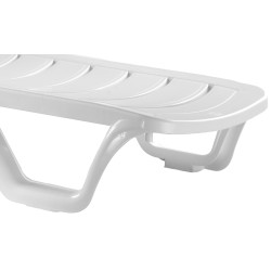 Ensemble de 4 chaises longues de style Bahama blanc