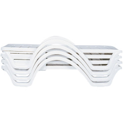 Ensemble de 4 chaises longues Havana blanc