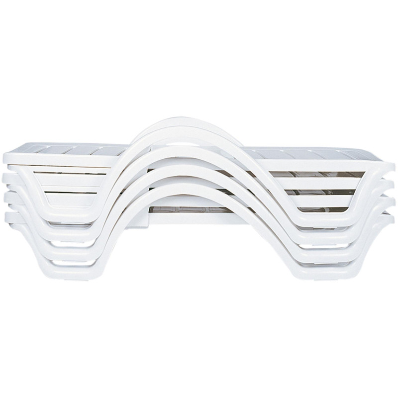 Ensemble de 4 chaises longues Havana blanches