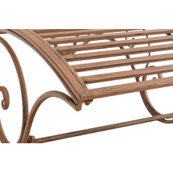 Chaise longue de jardin Amiens brun antique