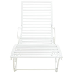 Chaise longue de jardin Amiens blanche