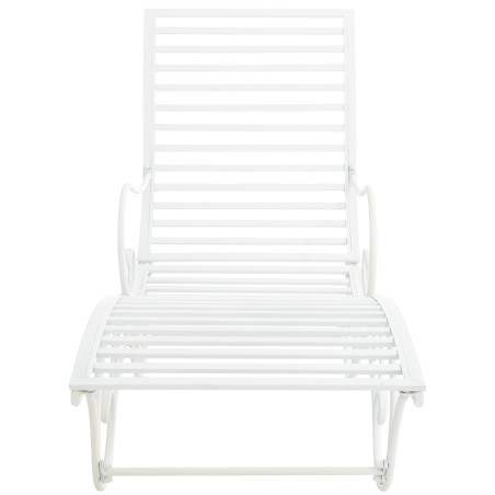 Chaise longue de jardin Amiens blanc