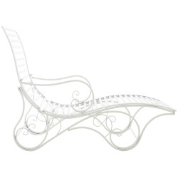 Chaise longue de jardin Amiens blanc
