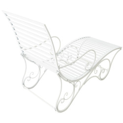 Chaise longue de jardin Amiens blanc