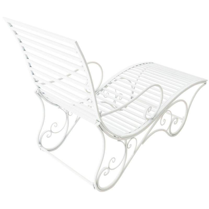 Chaise longue de jardin Amiens blanche