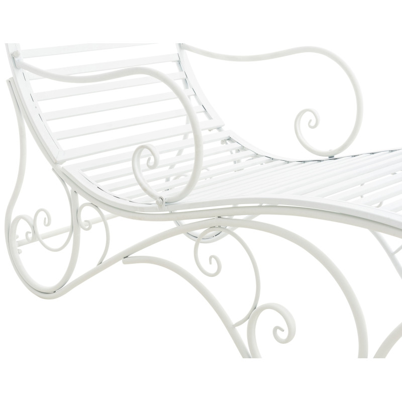 Chaise longue de jardin Amiens blanc