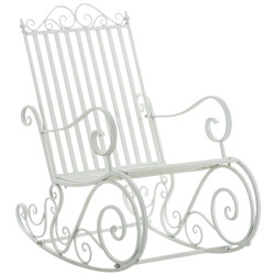 Ensemble de 2 fauteuils ? bascule blancs Smilla