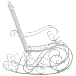 Ensemble de 2 fauteuils à bascule Smilla blanc