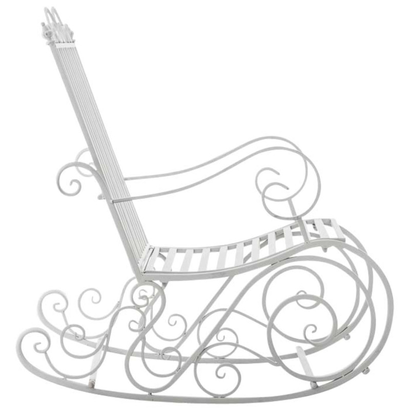 Ensemble de 2 fauteuils à bascule Smilla blanc