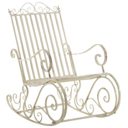 Ensemble de 2 fauteuils ? bascule Smilla cr?me antique