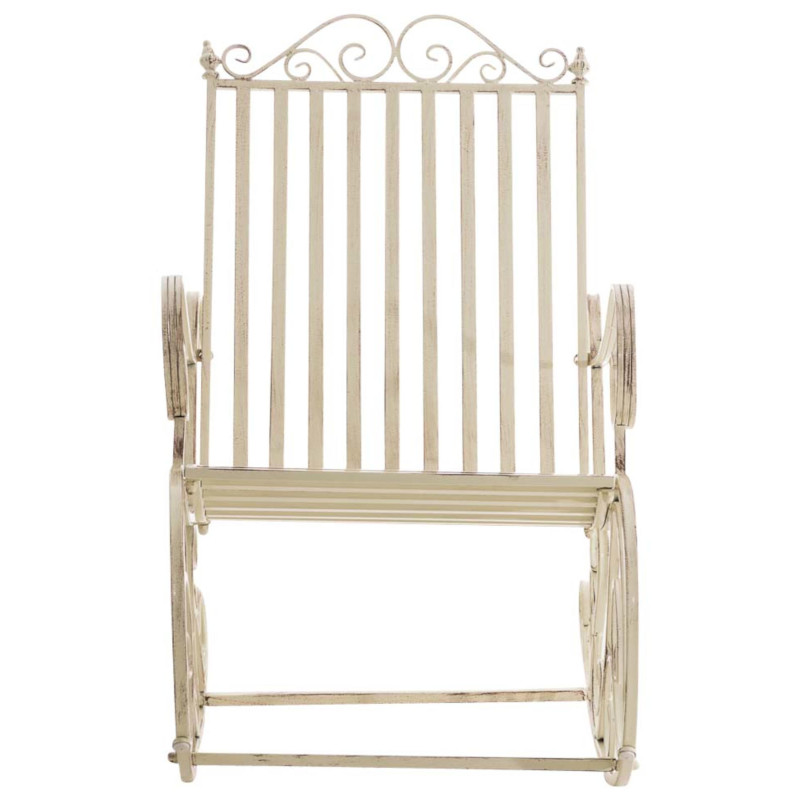 Ensemble de 2 fauteuils ? bascule Smilla cr?me antique