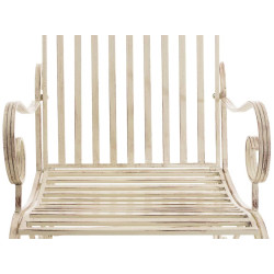 Set de 2 Mecedoras de hierro Smilla Crema antiguo