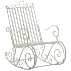 Ensemble de 2 fauteuils à bascule Smilla blanc antique