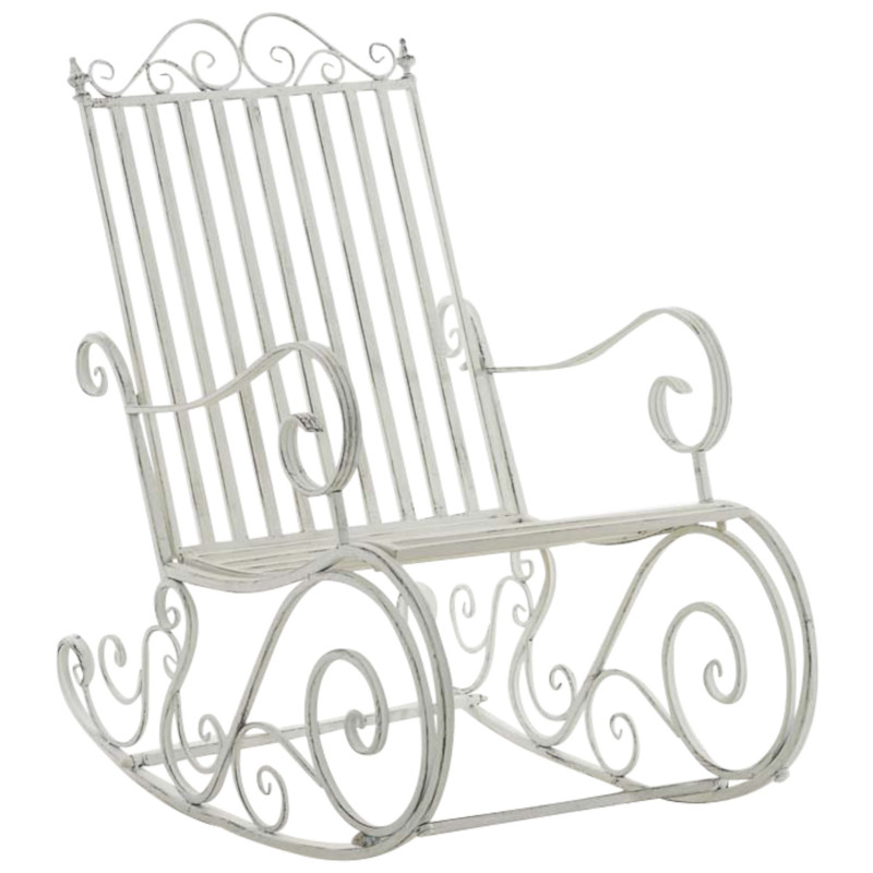 Ensemble de 2 fauteuils à bascule Smilla blanc antique