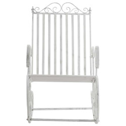 Ensemble de 2 fauteuils à bascule Smilla blanc antique