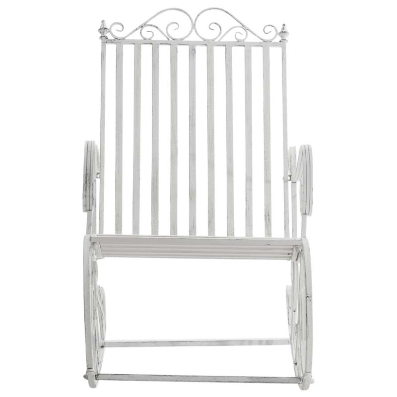 Ensemble de 2 fauteuils à bascule Smilla blanc antique