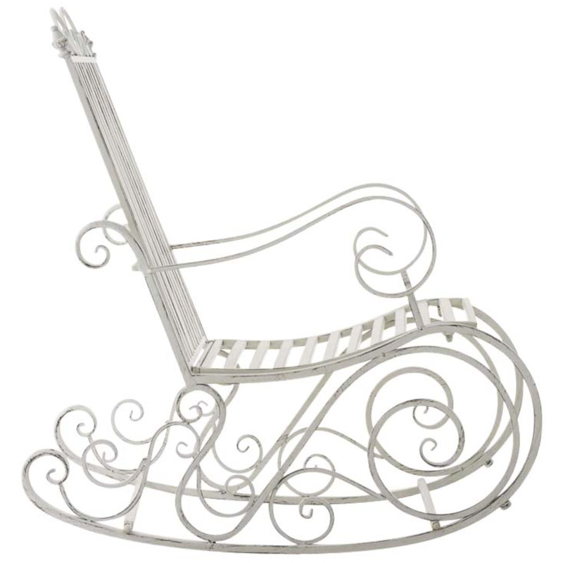 Ensemble de 2 fauteuils à bascule Smilla blanc antique