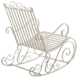 Ensemble de 2 fauteuils à bascule Smilla blanc antique