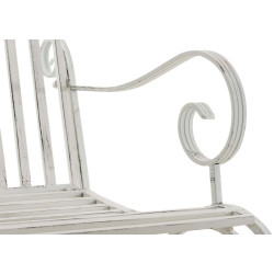 Ensemble de 2 fauteuils à bascule Smilla blanc antique