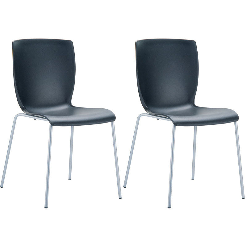 Lot de 2 chaises MIO, noires