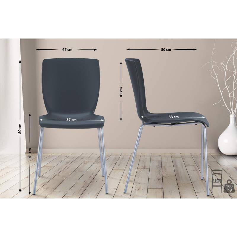 Lot de 2 chaises MIO, noires