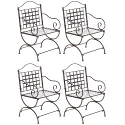 Ensemble de 4 chaises Lotta, bronze