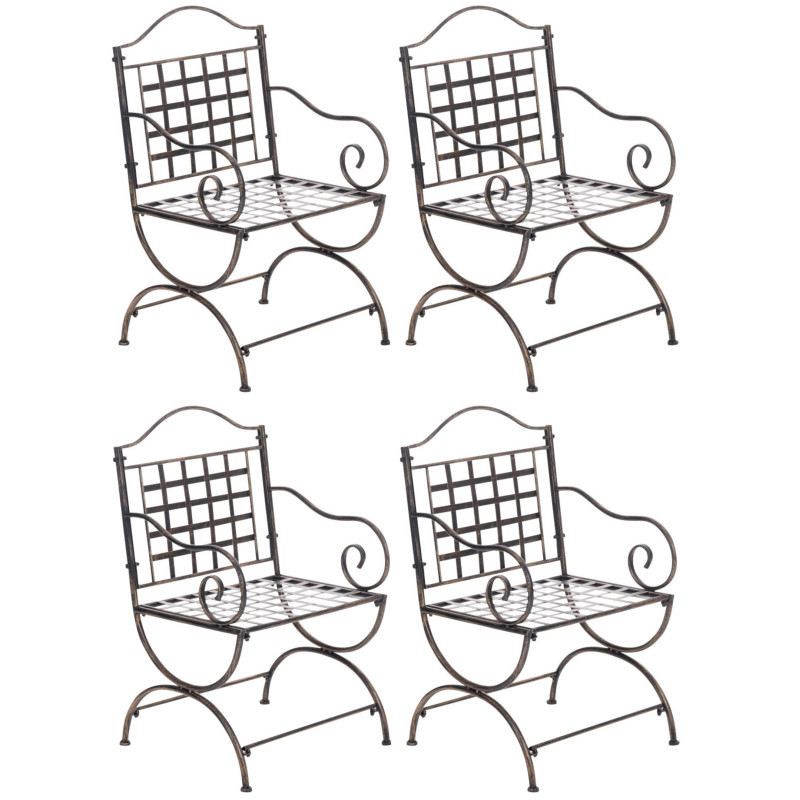 Ensemble de 4 chaises Lotta bronze