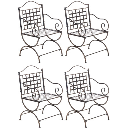 Ensemble de 4 chaises Lotta bronze