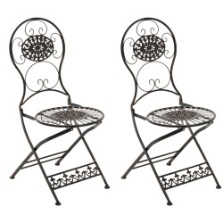 Ensemble de 2 chaises Mani, bronze