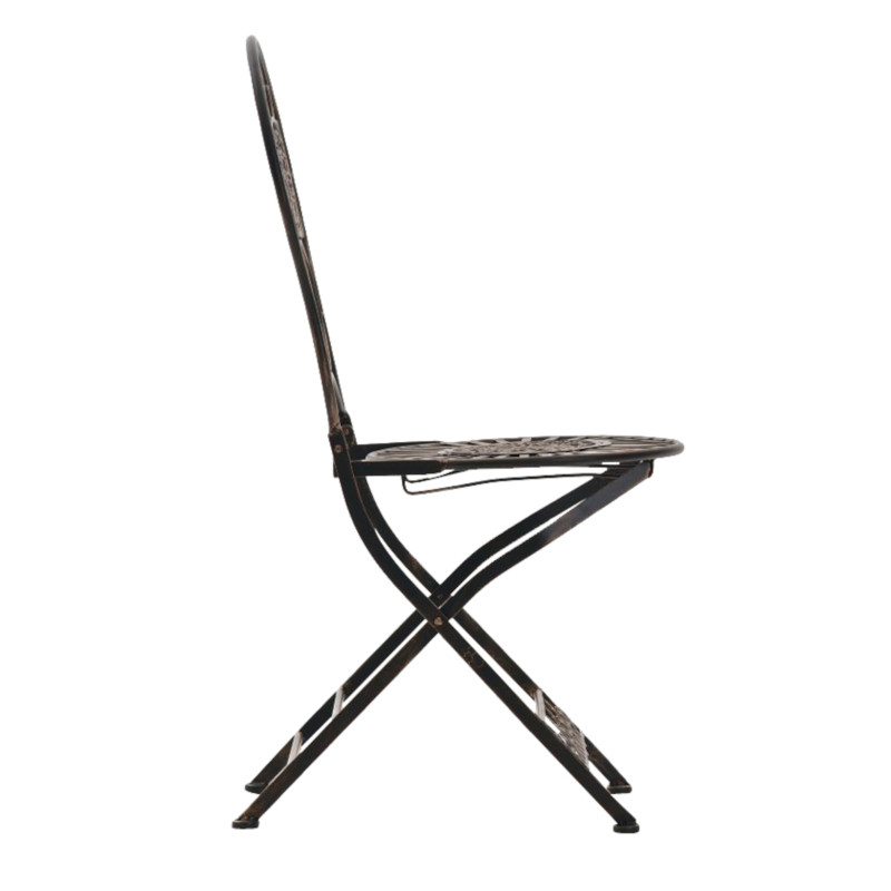 Set de 2 sillas plegables Mani para exteriores Bronce