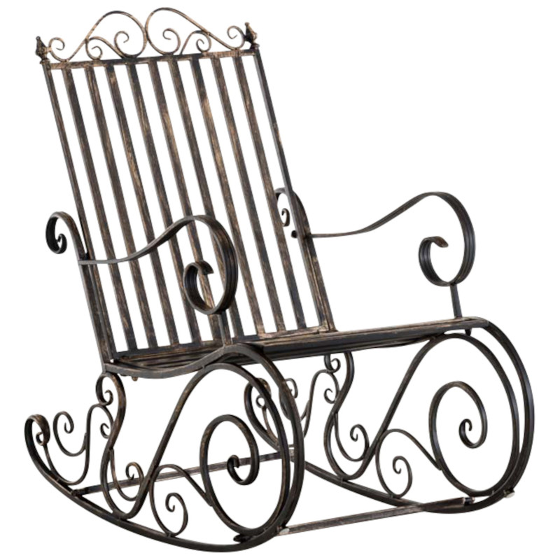 Ensemble de 2 fauteuils ? bascule Smilla en bronze