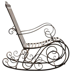 Ensemble de 2 fauteuils ? bascule Smilla en bronze