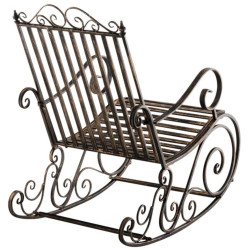 Ensemble de 2 fauteuils à bascule Smilla bronze