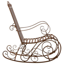 Ensemble de 2 fauteuils à bascule Smilla brun