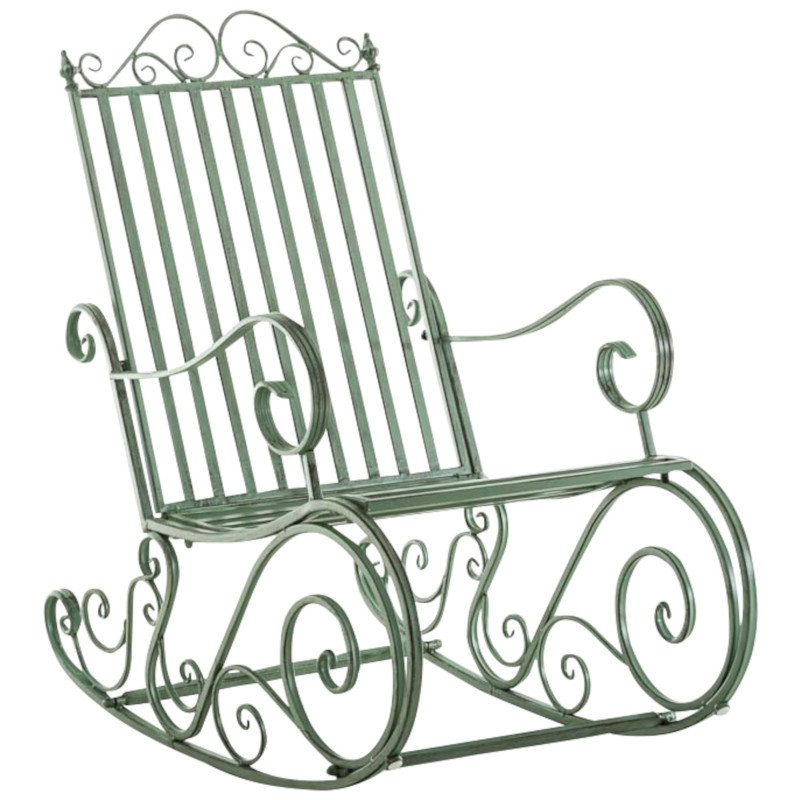 Ensemble de 2 fauteuils ? bascule Smilla, vert antique