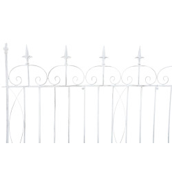 Ensemble de 4 clôtures de jardin pour bettes à carde blanc antique