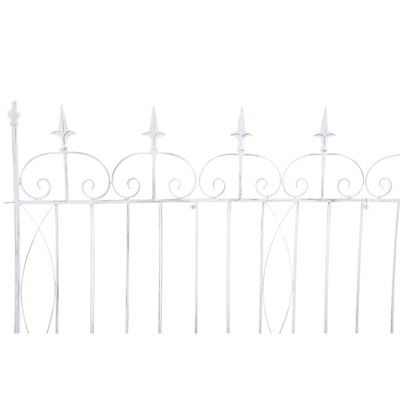 Ensemble de 4 clôtures de jardin pour bettes à carde blanc antique