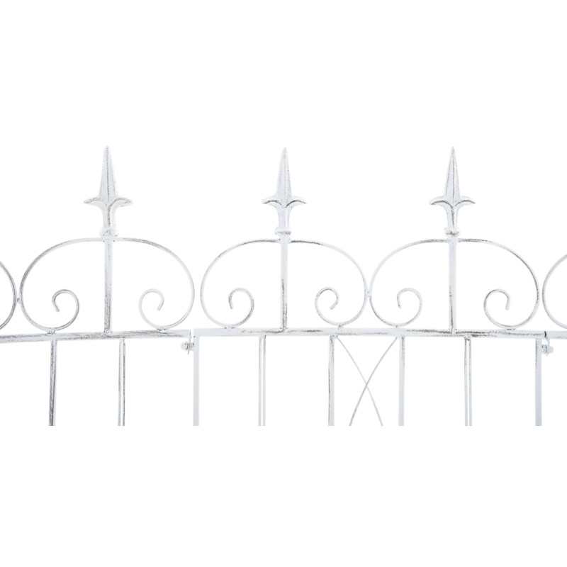 Ensemble de 4 clôtures de jardin pour bettes à carde blanc antique