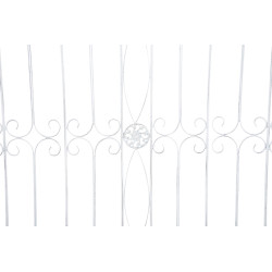 Ensemble de 4 clôtures de jardin pour bettes à carde blanc antique