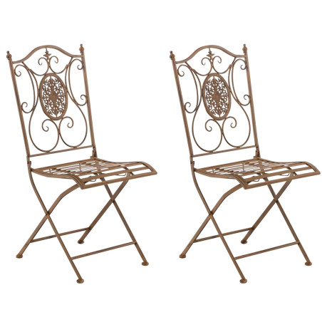 Ensemble de 2 chaises Sibell brun antique