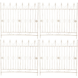Ensemble de 4 clôtures de jardin pour bettes à carde crème antique