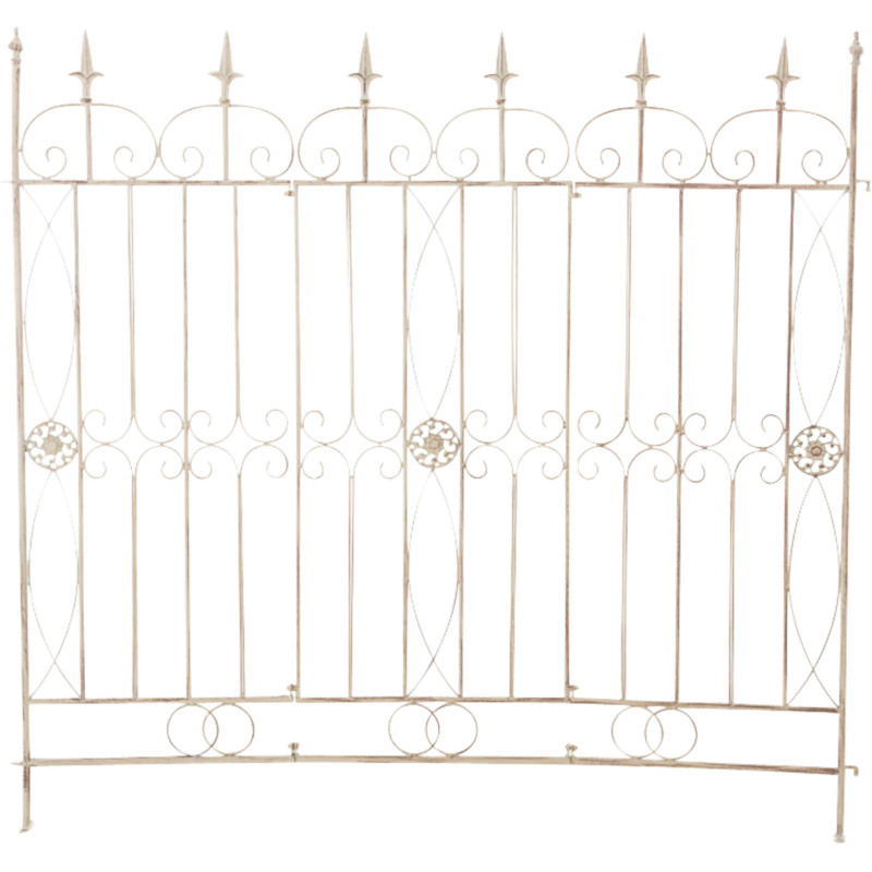 Ensemble de 4 cl?tures de jardin, blettes, cr?me antique