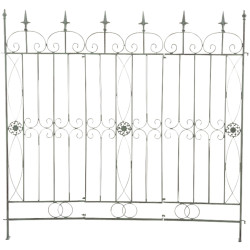 Ensemble de 4 cl?tures de jardin, vert antique Manchard