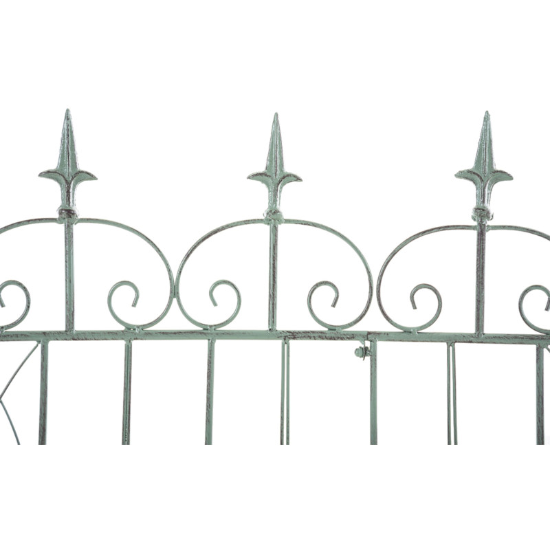 Ensemble de 4 cl?tures de jardin, vert antique Manchard