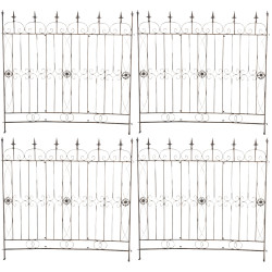 Ensemble de 4 clôtures de jardin pour bettes à carde bronze