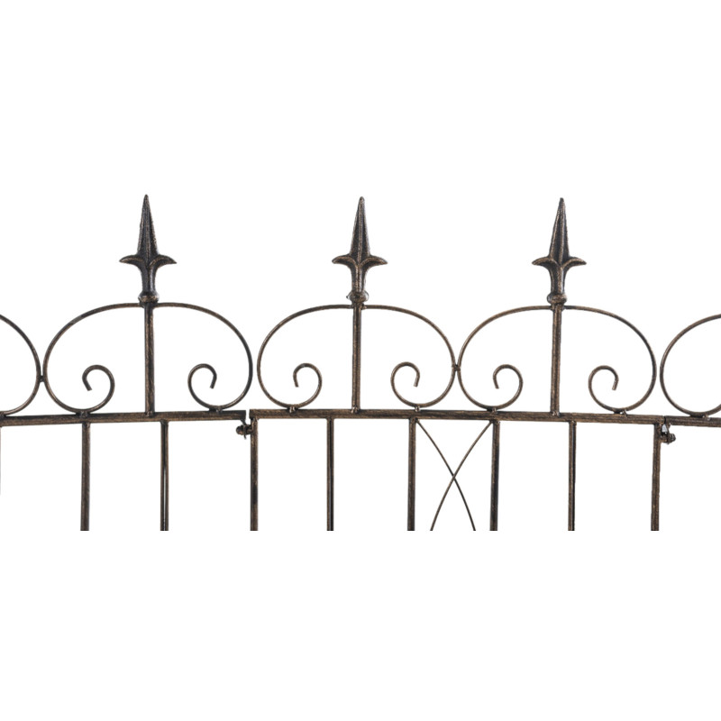 Ensemble de 4 clôtures de jardin pour bettes à carde bronze