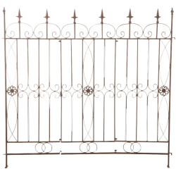 Ensemble de 4 cl?tures de jardin, couleur blettes, brun antique